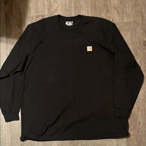 Carhartt Men's Black Long Sleeve Shirt with Pocket